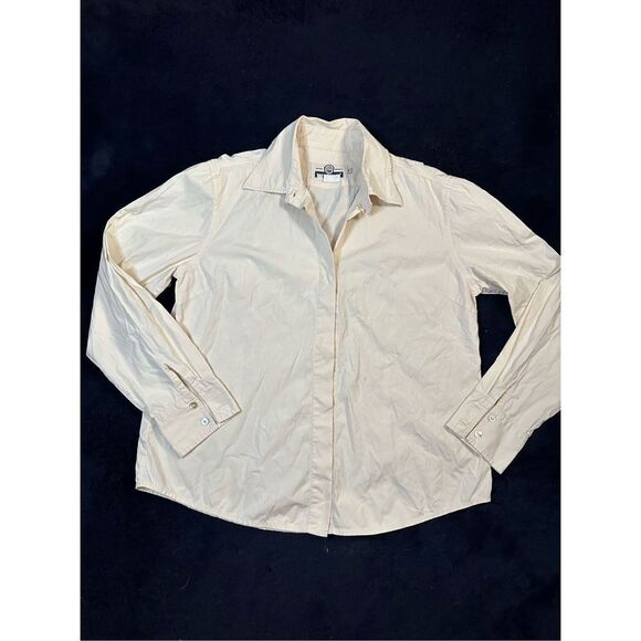 Blue Willi's Other - Vintage 70s Blue Willi’s Button Down Pearl Button White Collar Longsleeve Sz Med